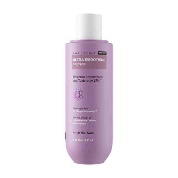 Bare Anatomy Ultra Smoothing Shampoo for Dry and Frizzy Hair | Restores Smoothing & Texture by 27%