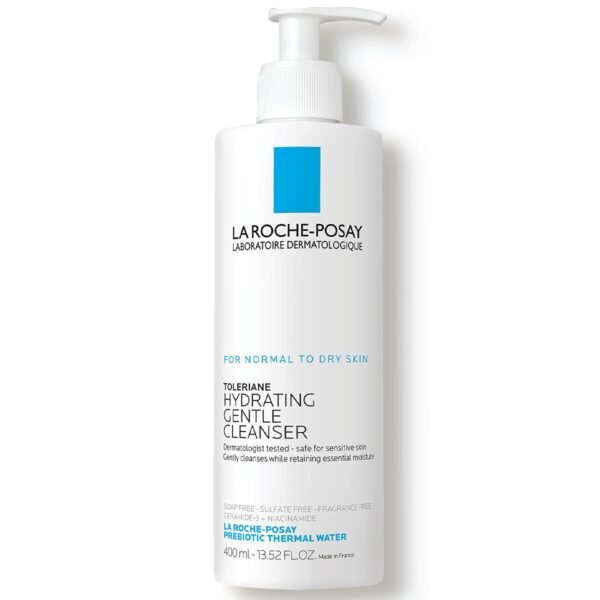 La Roche-Posay Toleriane Hydrating Gentle Face Wash Cleanser for Normal to Dry Sensitive Skin, 13.5 fl. oz.