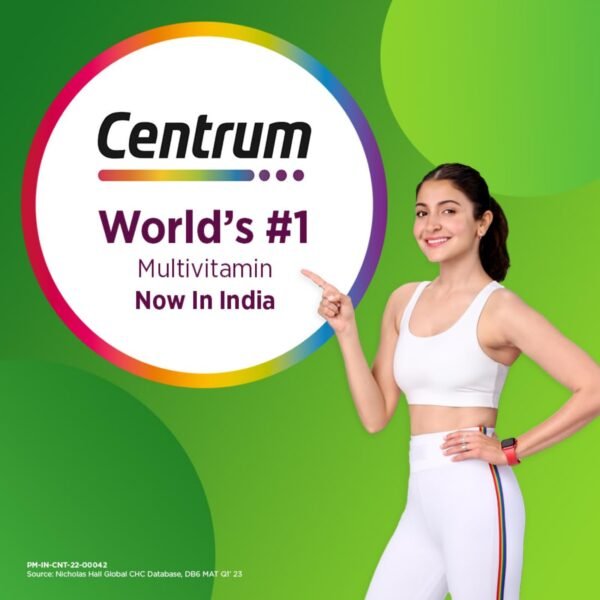 Centrum Adult 50+, World’s No.1 Multivitamin with Calcium, Vitamin D3 & 21 other Nutrients for Overall Health, Strong Joints & Heart Health (Veg) 50 Tablets