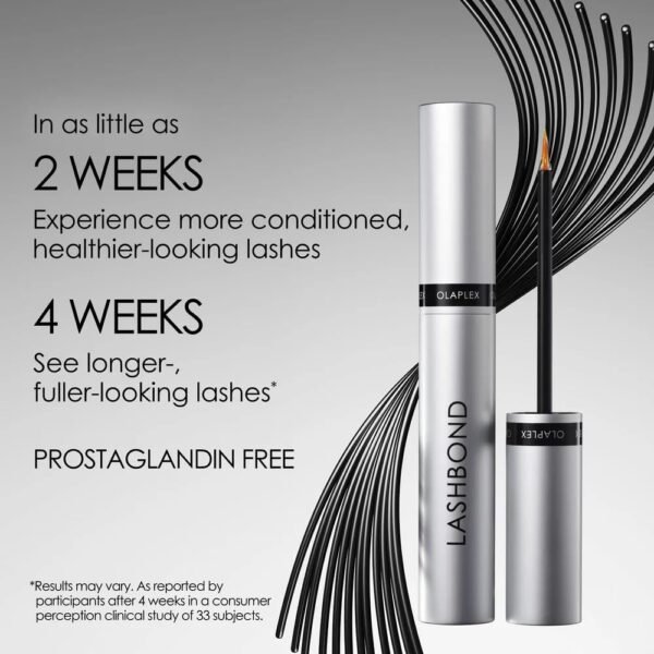 Olaplex Lashbond Building Serum, Clear Eyelash Enhancing Serum for Natural, Longer, Healthier, Thicker, Fuller-Looking Lashes, Daily Use, Results in Little as 2 Weeks, 0.15 fl oz