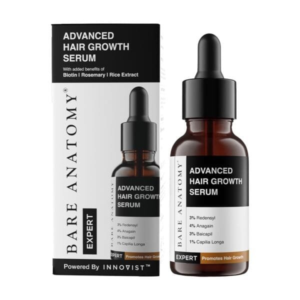 Bare Anatomy Advanced Hair Growth Serum | 3% Redensyl + 4% Anagain + 3% Baicapil + 1% Capilia Longa, Rosemary