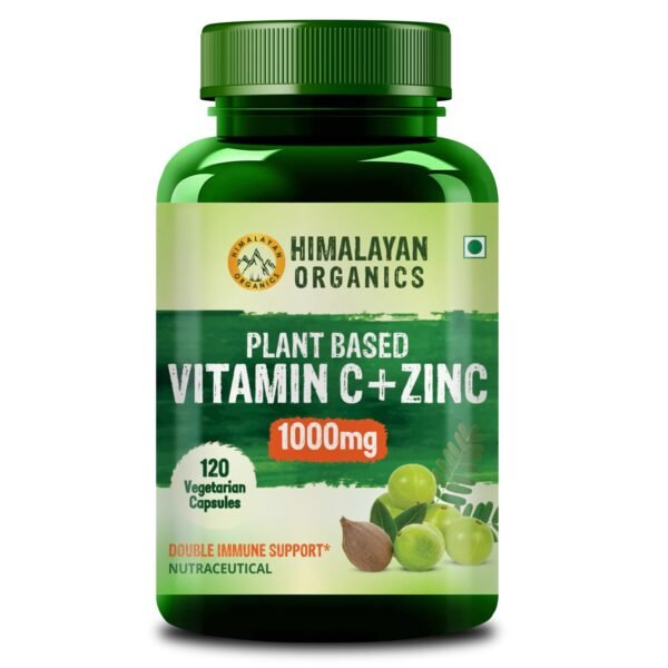 Himalayan Organics Plant Based Vitamin C with Zinc – 120 Veg Capsules