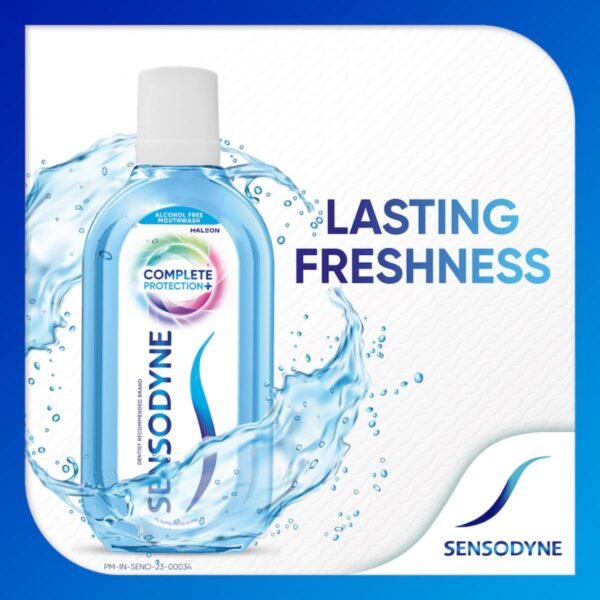 Sensodyne Mouthwash Complete Protection+, All in One Mouth Wash for Sensitivity Protection, Strong teeth and lasting freshness, Pack of 250ml