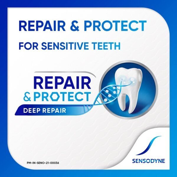 Sensodyne Repair 70g Toothpaste: Repair & Protect Sensitivity Relief Tooth Decay Prevention Toothpaste for daily repair, Dentist Recommended Brand