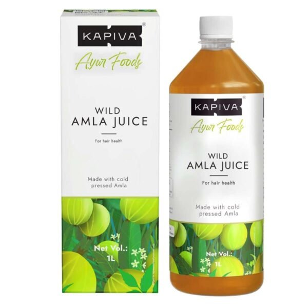 Kapiva Wild Amla Juice 1L | Suitable for healthy Hair & Skin | Detox juice for weight loss | Natural Source of Vitamin C | Organic & Natural Juice Made With Cold Pressed Amla