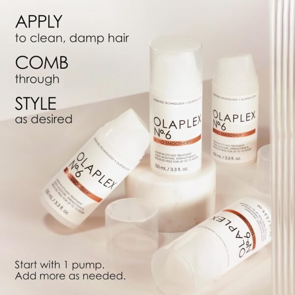 Olaplex No. 6 Bond Smoother, 3.3 Fl Oz | Strengthens, hydrates, moisturizes and speeds up blow dry times while smoothing. Eliminates frizz and flyaways.