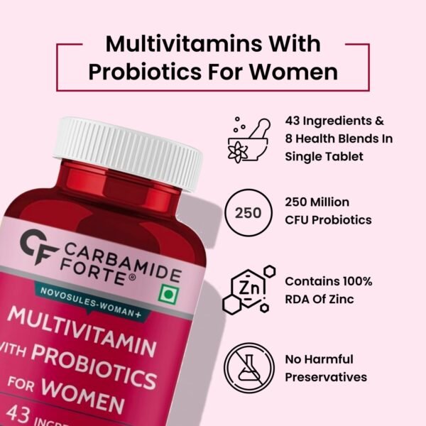 Carbamide Forte Multivitamin for Women with 43 Ingredients -100 Veg Tablets