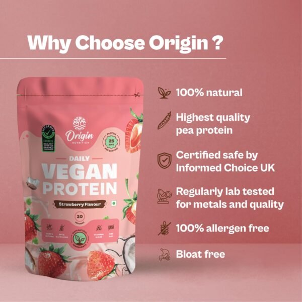 Origin Nutrition 100% Natural Vegan Protein Powder (European Pea Protein Isolate & Pumpkin Seed Protein)