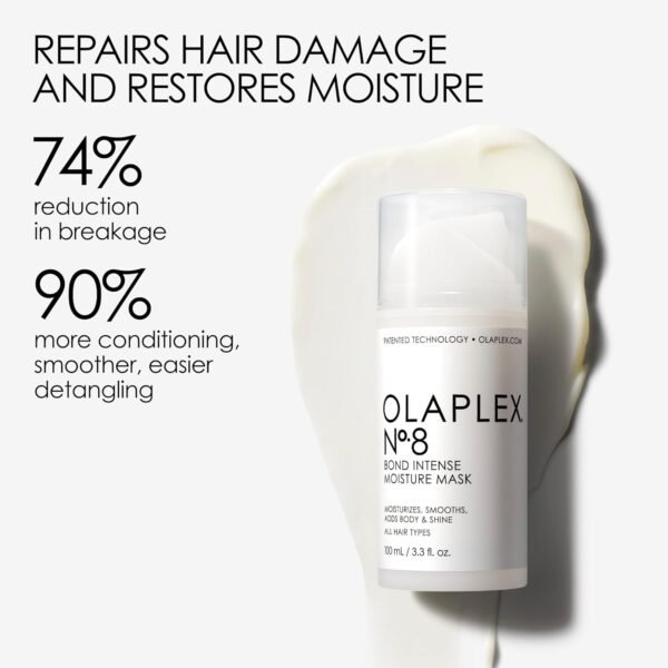 Olaplex No. 8 Bond Intense Moisture Mask | Based on Clinical Results: 2x Shine, 4x Moisture, 6x Smoothness, and 94% saw more Body