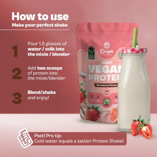 Origin Nutrition 100% Natural Vegan Protein Powder (European Pea Protein Isolate & Pumpkin Seed Protein)