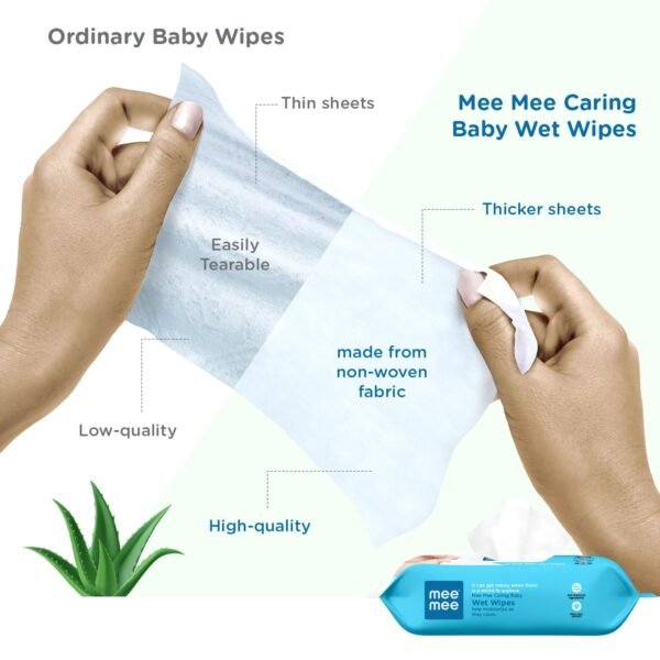 Mee Mee Soft Gentle Baby Wet Wipes (72 Wipes) Pack of 5 | Infused with Aloe Vera and Vitamin E | Paraben & Sulfate Free | Cleansing Wipes | Wipes Combo for Babies