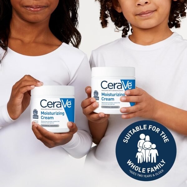 CeraVe® Moisturizing Cream | Body and Face Moisturizer for Dry Skin | Body Cream with Hyaluronic Acid and Ceramides | Daily Moisturizer | Oil-Free | Fragrance Free | Non-Comedogenic | 19 Ounce