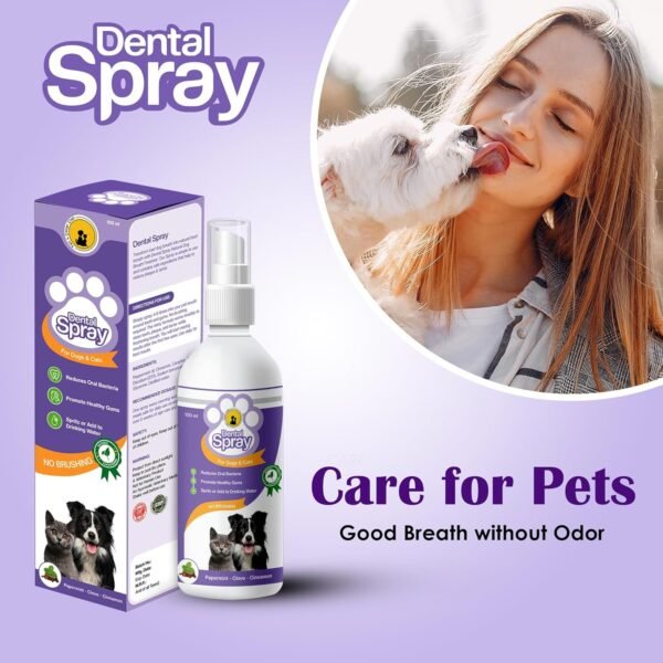 Tail & Collar Club Dental Spray for Dogs & Cats – Fight Against Bad Breath, Plaque, Tartar & Gum Disease Without Brushing (Pack of 1)