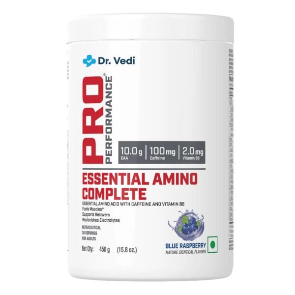 Dr. Vedi® Pro Performance Essential Amino Complete Boosts Endurance, Muscle Strength & Recovery 450g | 30 Servings