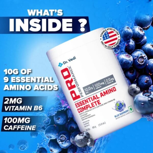 Dr. Vedi® Pro Performance Essential Amino Complete Boosts Endurance, Muscle Strength & Recovery 450g | 30 Servings