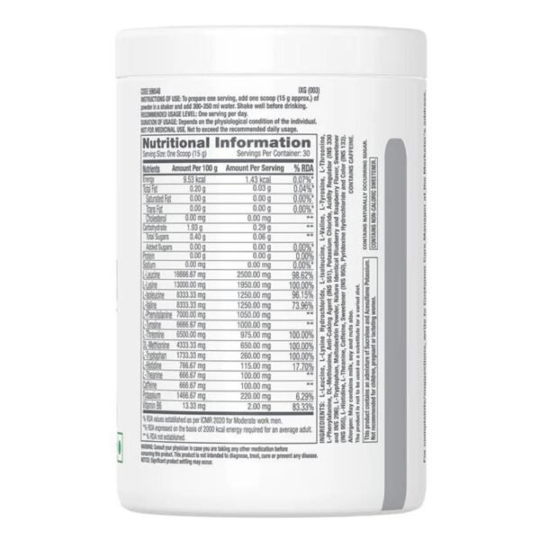 Dr. Vedi® Pro Performance Essential Amino Complete Boosts Endurance, Muscle Strength & Recovery 450g | 30 Servings